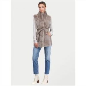 GORSKI Grey Wool & REAL fur Vest